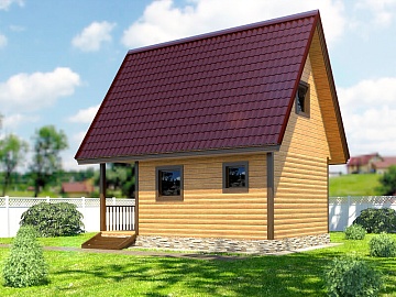 Баня 4 на 6 с комнатой отдыха (БН-18) 24 м²