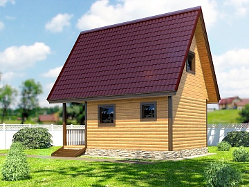 Баня 4 на 6 с комнатой отдыха (БН-18) 24 м²
