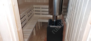 Баня из бруса 6×4 с крыльцом (Б-22), 24 м²