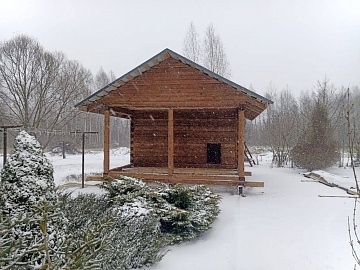 Баня с предбанником и террасой 36 м²
