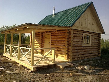 Баня с террасой и мангальной зоной 30 м²