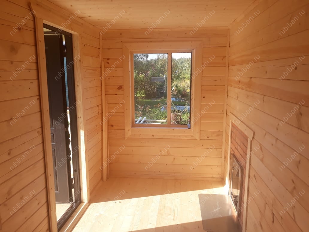 Баня из бруса 6 на 4 с террасой — фото 12 Баня из бруса 6 на 4 с террасой — фото 12