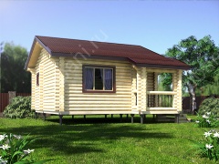 Баня из бревна 6×6 (ББ-14), 36 м²