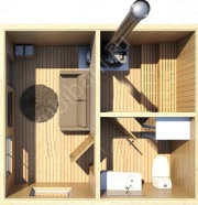 Баня 3×5 м, 15 м²