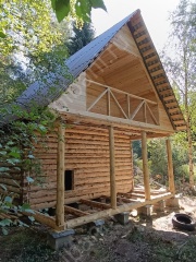 Дом-баня 7×5 с террасой, 35 м²