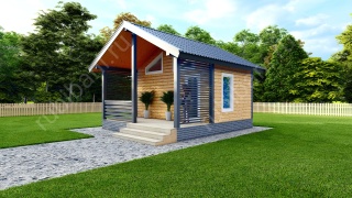 Баня из бруса 5×5 (Б-152), 25 м²