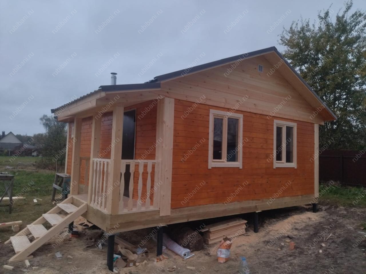 Баня из бруса под ключ 6×7 — фото 1 Баня из бруса под ключ 6×7 — фото 1