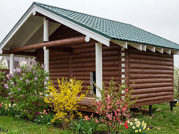 Баня 4×4 с террасой, 24 м²