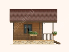 Баня из бруса 5.5×7 (Б-69), 38 м²