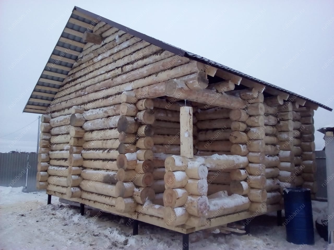Баня под усадку, сруб в чашу — фото 16 Баня под усадку, сруб в чашу — фото 16
