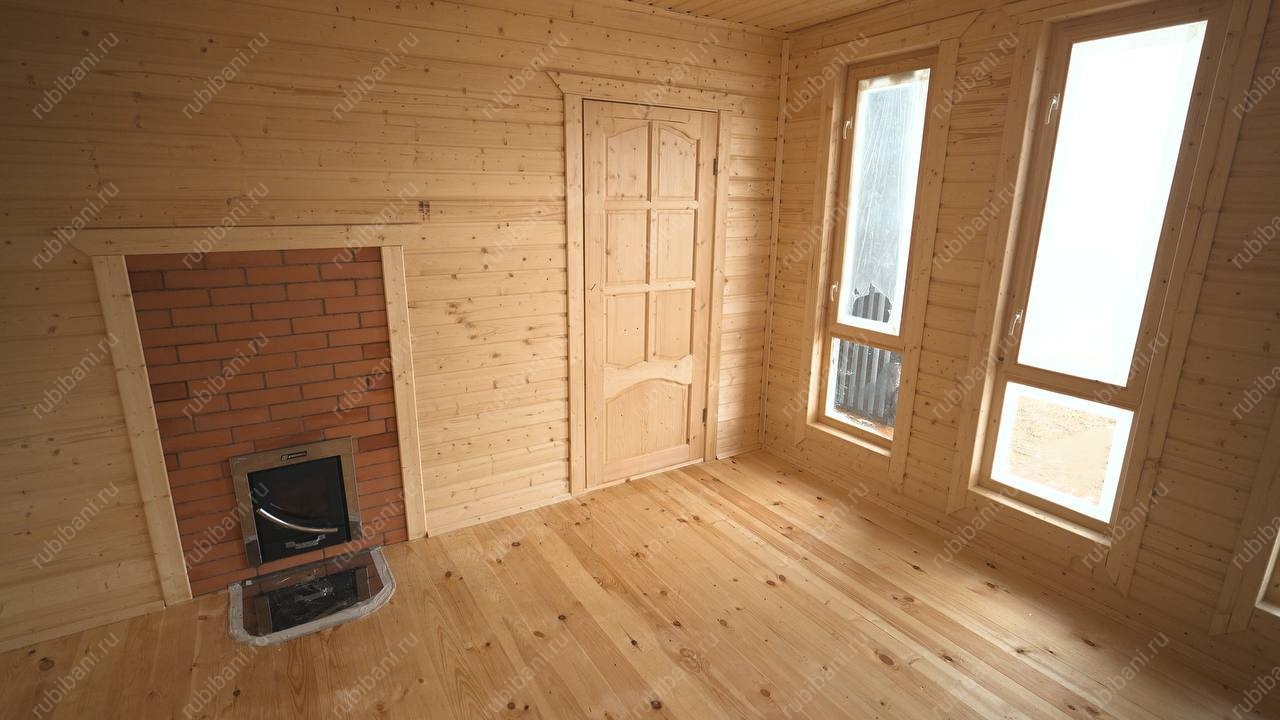 Баня из бруса 5 на 8 с террасой по проекту Б - 144 — фото 12 Баня из бруса 5 на 8 с террасой по проекту Б - 144 — фото 12