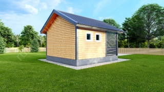 Баня из бруса 5×5 (Б-152), 25 м²