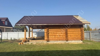 Баня 5×8 с террасой, 25 м²