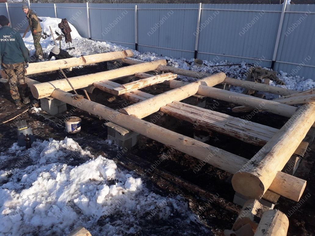 Баня под усадку, сруб в чашу — фото 9 Баня под усадку, сруб в чашу — фото 9