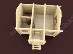Баня из бревна 4×5.5 (ББ-6), 22 м²