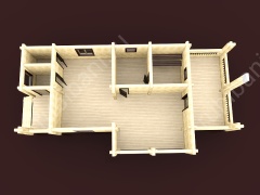 Баня из бревна 7×14 (ББ-18), 98 м²