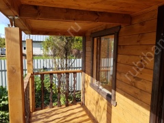 Баня из бруса 6×4 с террасой (Б-5), 24 м²