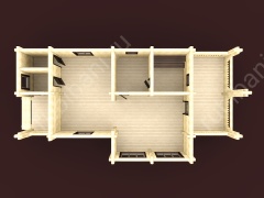 Баня из бревна 7×14 (ББ-18), 98 м²
