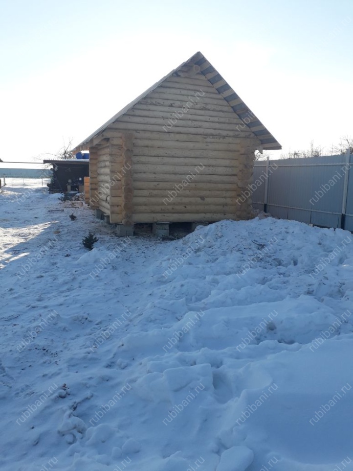 Баня под усадку, сруб в чашу — фото 2 Баня под усадку, сруб в чашу — фото 2
