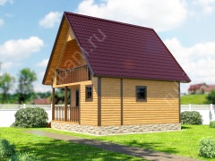 Баня 6 на 6 двухэтажная 36 м²