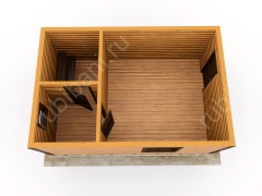 Баня из бруса 6×4 (Б-2), 24 м²