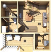 Дом-баня 6×6, 36 м²