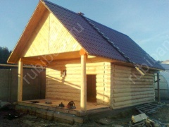 Баня 6×4 с террасой, 36 м²