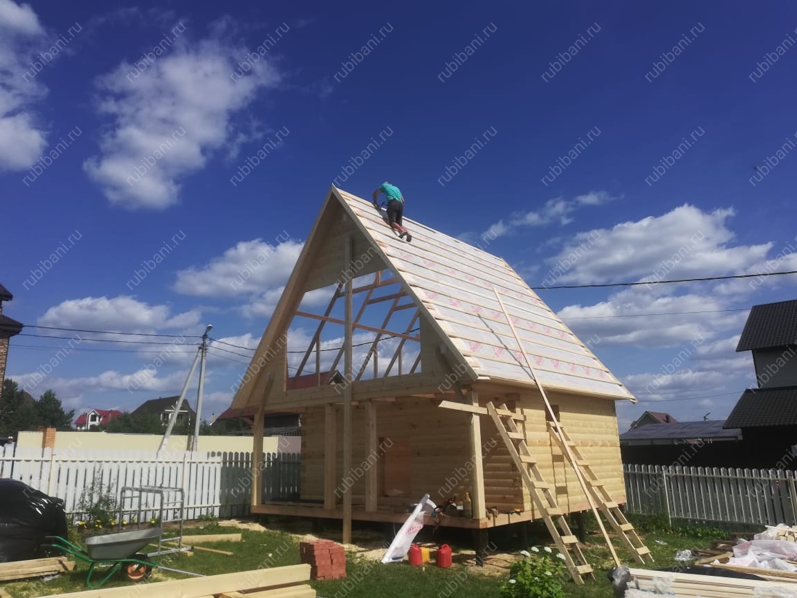 Брус 6 на 4 с террасой и мансардой — фото 6 Брус 6 на 4 с террасой и мансардой — фото 6