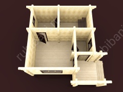 Баня из бревна 6×6 (ББ-14), 36 м²
