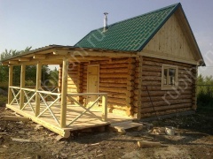 Баня 6×5 с террасой, 30 м²