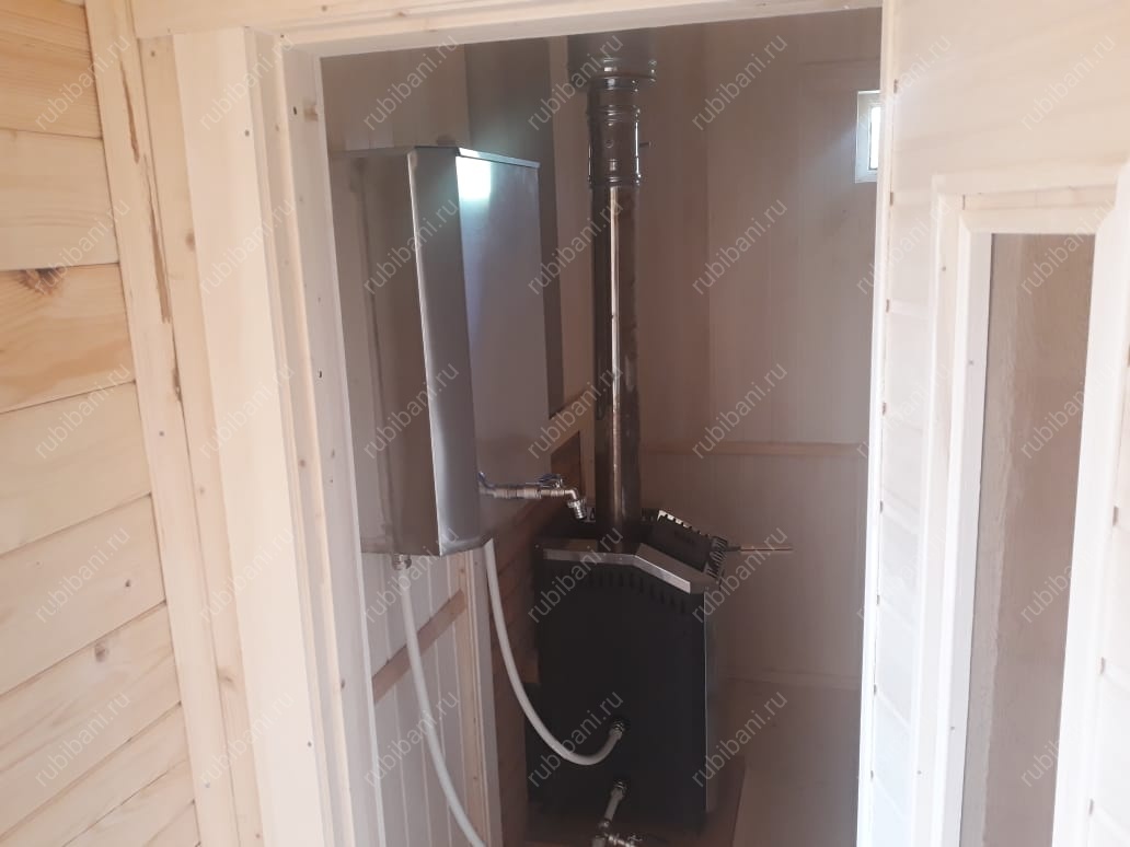 Баня из бруса 6 на 4 с террасой — фото 9 Баня из бруса 6 на 4 с террасой — фото 9