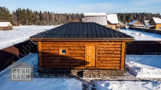 Баня 6 на 6 без террасы 36 м²