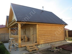 Баня 6×6 с террасой, 48 м²